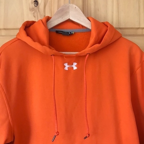 Under Armour loose fit orange pullover hoodie size small - Picture 3 of 7